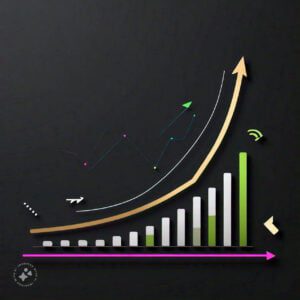 An elevated graph showing growth in startups and entrepreneurs